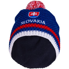 Pletená čiapka Eleven Slovakia modrá