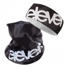 ELEVEN set Vertical Black multifunkčná šatka + čelenka